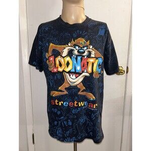 Vintage Loonatic Kingstree Classic Skate Tazmanian Devil Looney Tunes Shirt sz L